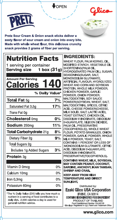 PRETZ Sour Cream & Onion 1.09 oz - Image 2